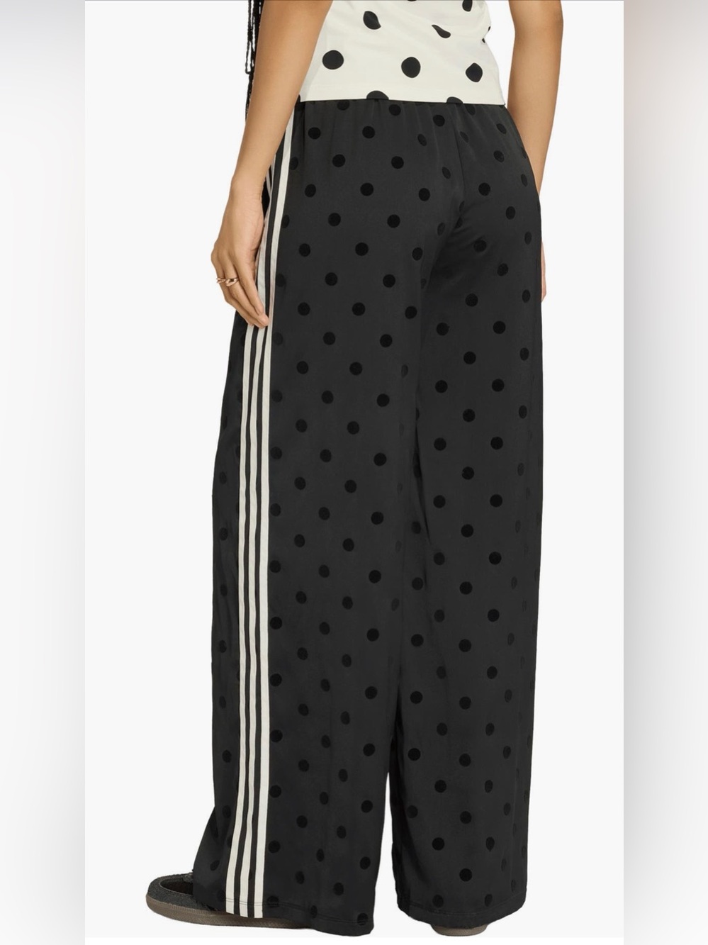 NWT adidas Polka Dot Firebird Wide leg Track Pants - Picture 11 of 15